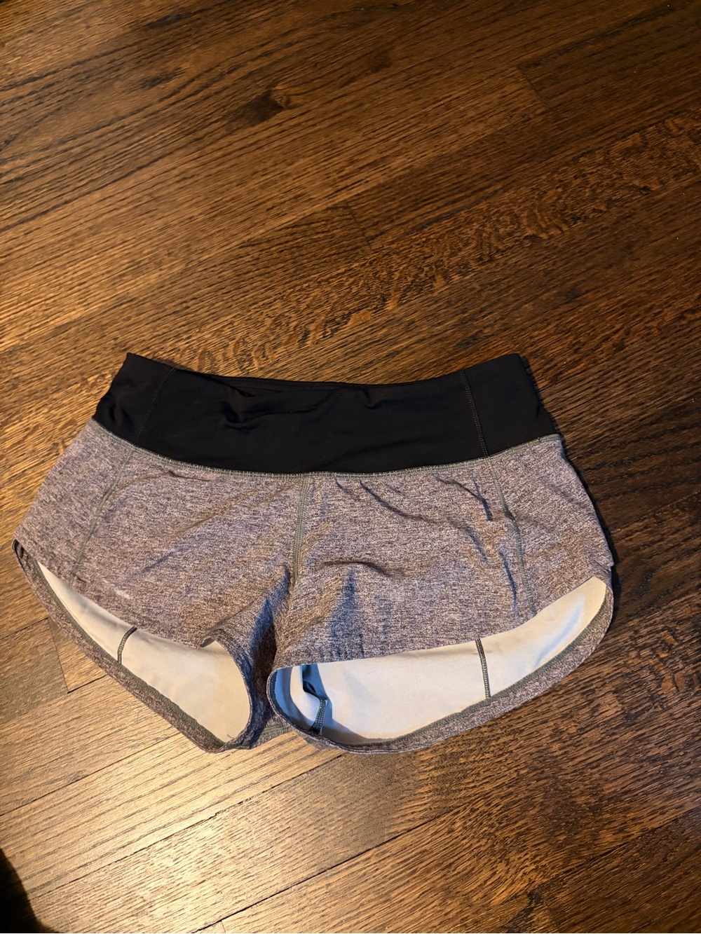 Lululemon Women’s Athletic Shorts - Heather Gray with Black Waistband